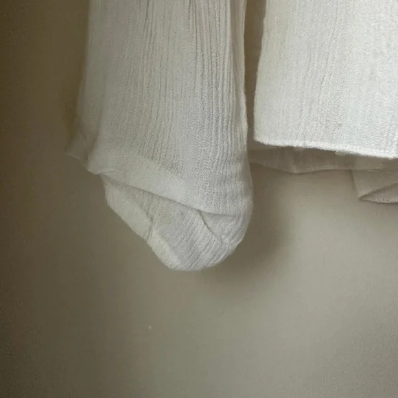 RAGA Anthropologie Embroidered Beaded Open Front Small Boho Tassel Top Blouse - Picture 5 of 8